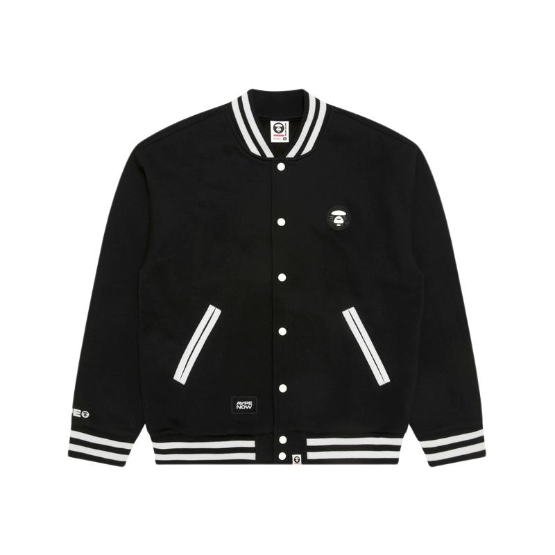 Aape猿人徽章薄绒卫衣棒球服外套