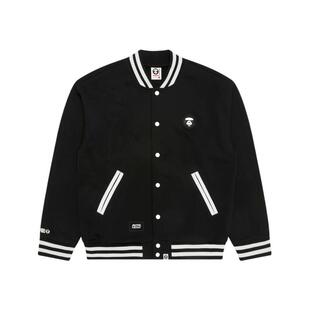 Aape旗舰店男装秋冬猿人徽章潮流休闲薄绒卫衣棒球服外套C360XXP