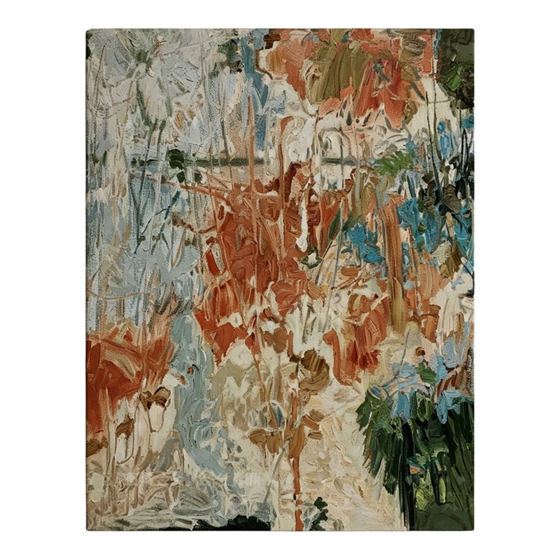 现代侘寂砂岩肌理高档客厅装饰画奶油风玄关挂画抽象艺术壁画定制