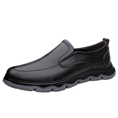 皮鞋男真皮轻便保暖商务休闲鞋