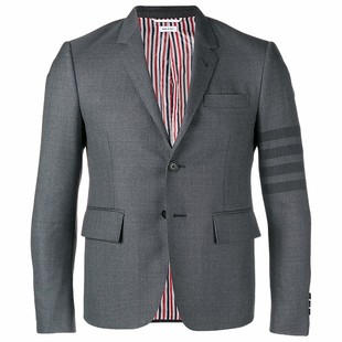 [24期免息]THOM BROWNE 男士经典四条纹高袖笼西服外套