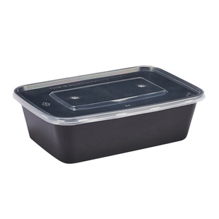 长方形350ml400ML加厚一次性餐盒打包盒水果快餐盒外卖塑料带盖