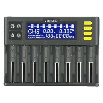 18650锂电池充电器3.7V多功能8槽26650智能快充5号7号镍氢镍镉AAA