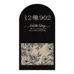 亚克力中古风门牌定制复古法式门牌2025新款欢迎回家门牌号码牌新房门牌号家用入户门口提示牌门牌贴门号牌