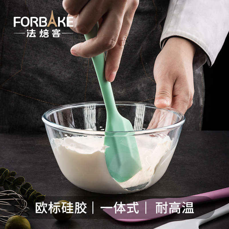 法焙客硅胶刮刀 奶油蛋糕抹刀 可高温铲刀一体式搅拌刮板烘焙工具