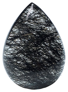 巴西黑发晶平安无事牌吊坠挂件