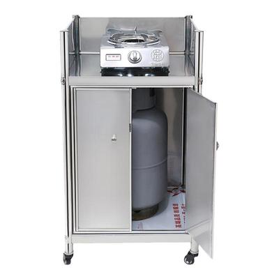 304不锈钢带柜门置物架