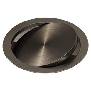 不锈钢台面嵌入式垃圾桶悬浮免弯腰摇盖厨房洗手间商场酒店隐藏