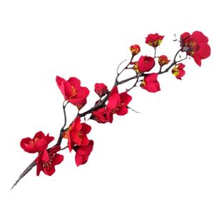 包邮祝寿红梅花枝蛋糕装饰插件中国风老人祝寿生日甜品台装扮插牌