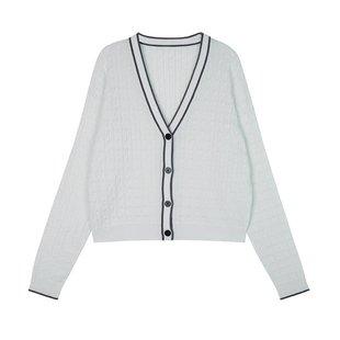 MRS Studios 强捻棉纱BC经典老钱风绞花针织背心开衫套装