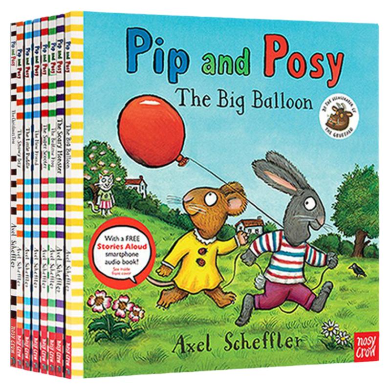 波西和皮普英文绘本 Pip and Posy the friendly snail 进口英文版原版英语绘本平装 Axel Scheffler儿童情商培养启蒙图画书