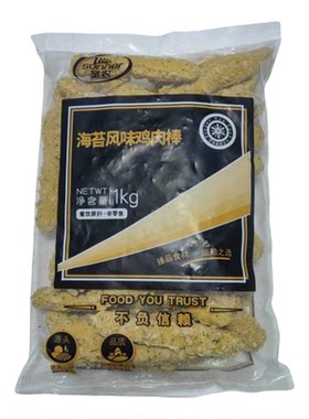 圣农海苔风味鸡肉棒8kg裹粉无骨鸡柳条空气炸锅食材冷冻半成品