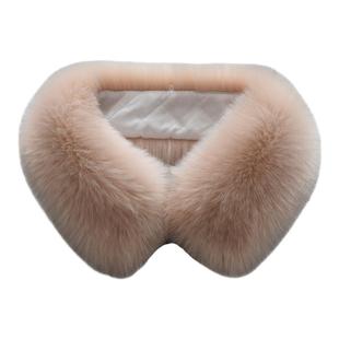 秋冬皮草仿狐狸毛男女士棉服大衣毛领子方领围脖保暖单买通用百搭