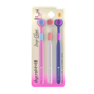 【韩国品牌】多巴胺配色三面牙刷