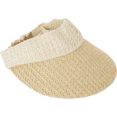 【礼物】Eugenia Kim女士金属感编织草无顶遮阳帽