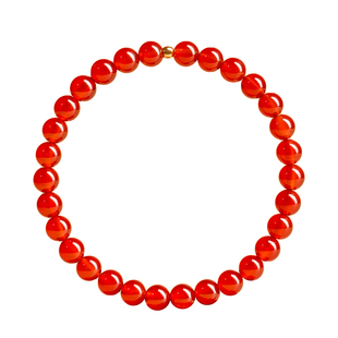 庆祥泰999足金天然红玛瑙手串女款真品官方旗舰店黄金转运珠手链