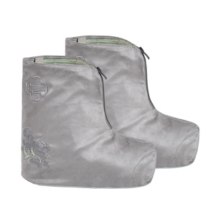 无水泡脚热敷靴艾灸鞋暖脚神器电加热脚套盐袋艾绒包腿发热护脚踝