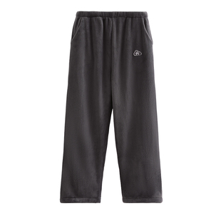 芬腾睡裤男士珊瑚绒秋冬季居家保暖长裤法兰绒加厚加绒大码家居裤