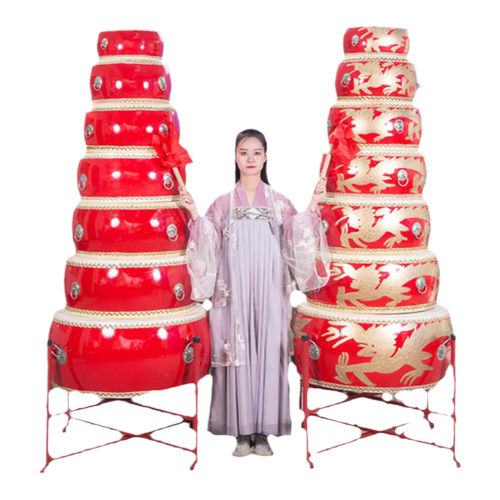 牛皮鼓大鼓儿童敲鼓中国红鼓成人锣鼓龙鼓舞蹈教学节奏鼓演出堂鼓