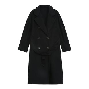 BLANK LABEL 经典101801双排扣羊毛羊绒双面呢大衣女秋冬毛呢外套