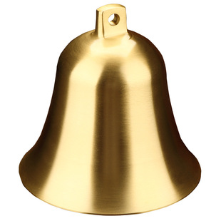 定制纯黄铜拉丝铃铛铜宠物铃铛圣诞铃铛铜钟大号寺庙车载铃铛刻字