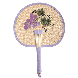 刺绣古风团扇手工编织蒲扇随身汉服网红中国风扇子夏驱蚊便携