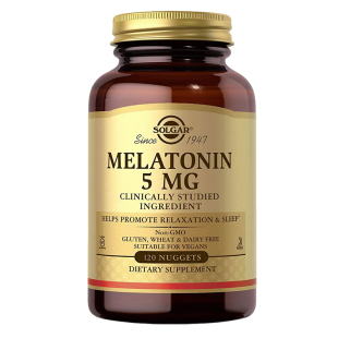 solgar美国进口褪黑素melatonin助眠安神5mg120片睡眠片sleepwell
