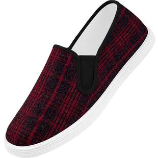 老北京布鞋女新款手工千层底休闲软底工作透气一脚蹬妈妈平底布鞋