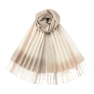 玖慕100%小山羊绒围巾女秋冬披肩红色保暖围脖送妈妈长辈新年礼物