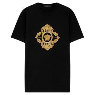 【季末优惠】VERSACE/范思哲 男士Architectural Baroque刺绣T恤