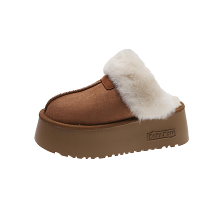 厚底包头半拖鞋女外穿2025冬季