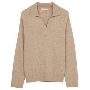 GOBI戈壁秋冬高级感翻领套头上衣羊绒衫女士针织衫打底毛衣WK627