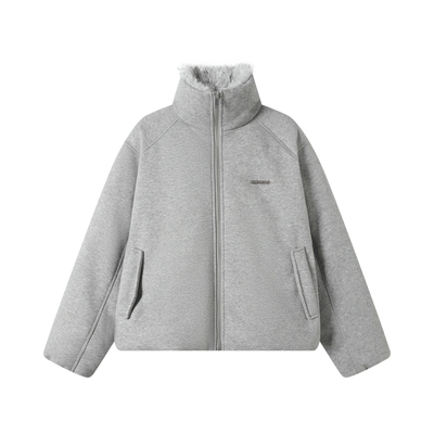 TGNS云朵包裹感空气层棉服女款冬季美式复古加厚保暖灰色棉衣外套