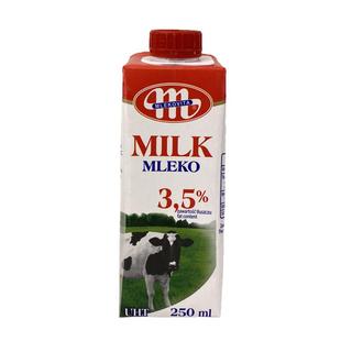 波兰进口MLEKO乐口超高温灭菌全脂牛奶250ML*12瓶 原装进口纯牛奶