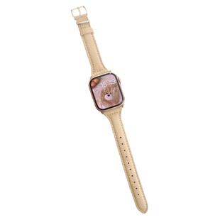 细款德国Togo真皮小蛮腰软适用于苹果10代applewatch98静静的表带