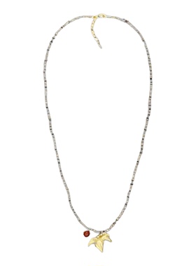 LAZY CIRCLES 贝壳红玛瑙小马毛衣链 原创小众设计毛衣链 默叙