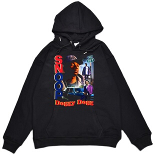 数码直喷说唱歌手狗爷Snoop Dogg西海岸饶舌宽松连帽卫衣男女外套