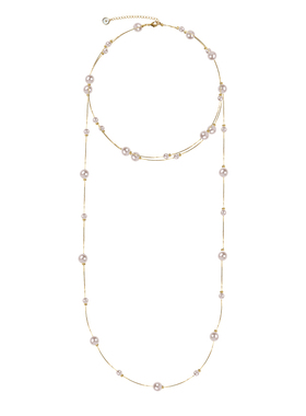 满天星珍珠项链长款毛衣链