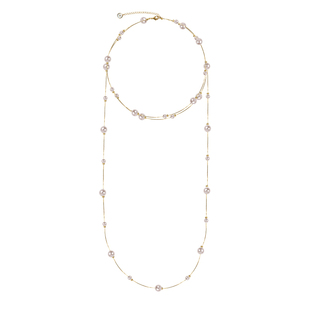 满天星珍珠项链长款颈链百搭毛衣链网红爆款轻奢小众配饰高级感女