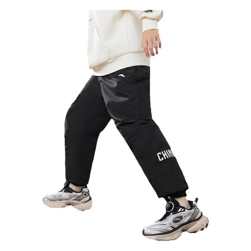 安踏童装男童裤子秋冬款2025新款女童长裤儿童三防羽绒裤冬季外穿