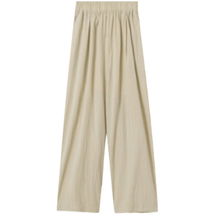 慵懒山本裤女2026新款夏季薄款小个子冰丝棉麻垂感窄版阔腿裤子J