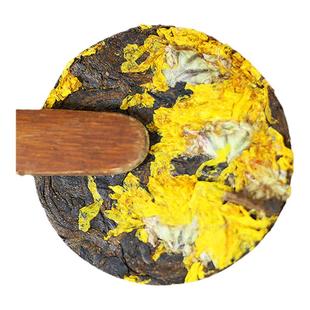 菊花熟茶同川号圆形小饼茶一次一泡方便携带普洱茶小圆饼茶叶礼盒