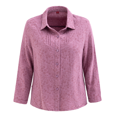 纯棉衬衣中老年女装春秋装女薄款