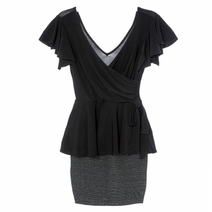 夜场技师工装2021新款SPA分体裙性感套装低胸足浴桑拿工作服遮肚