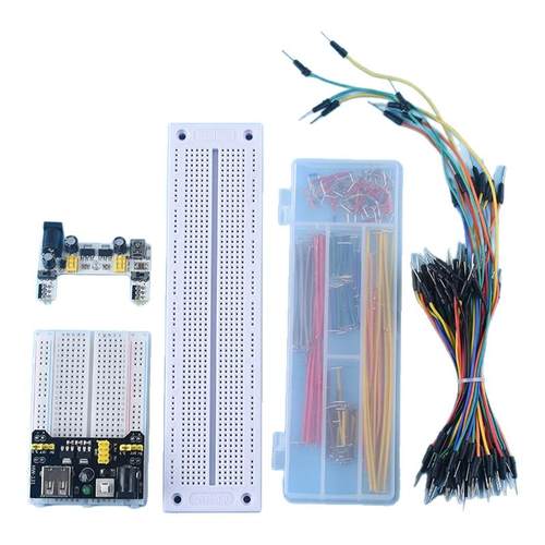 面包板400/830孔实验套件线电源MB-102电路板SYB500洞洞实验MINI