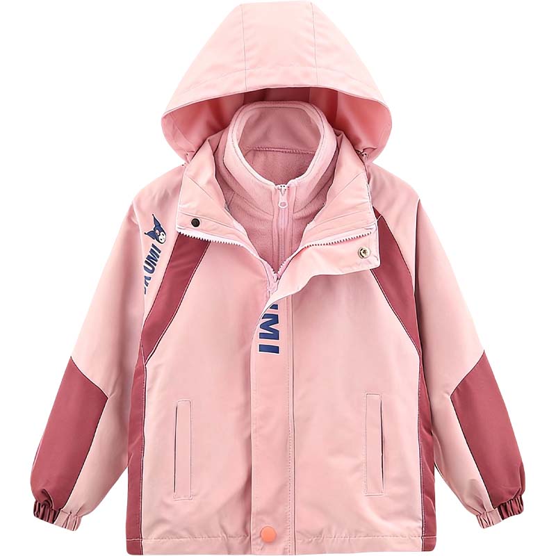 女童冲锋衣三合一可拆卸加棉加厚