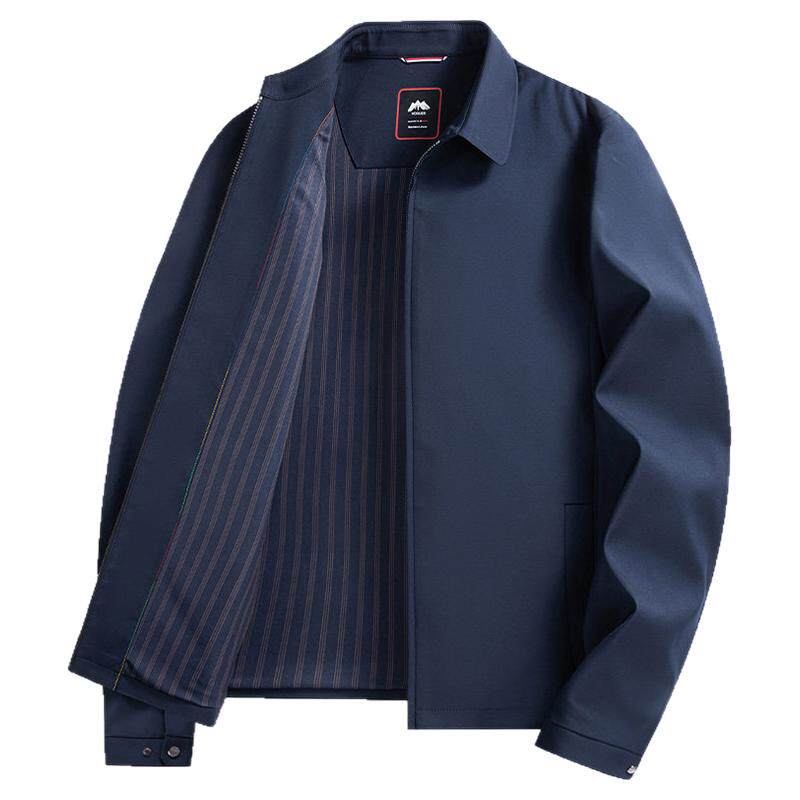 春季新款中老年行政夹克男士外套