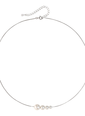 普陀山小众施家珍珠纯银项链女