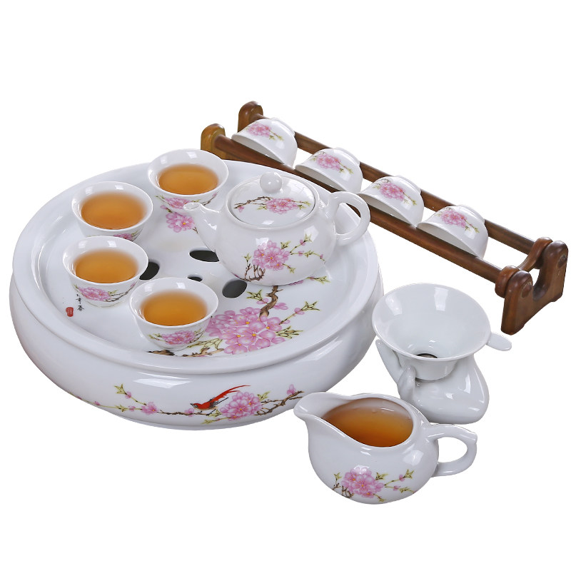 整套潮汕白瓷小套小型功夫茶具