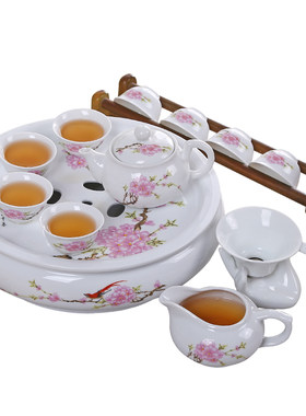 整套潮汕白瓷小套小型功夫茶具